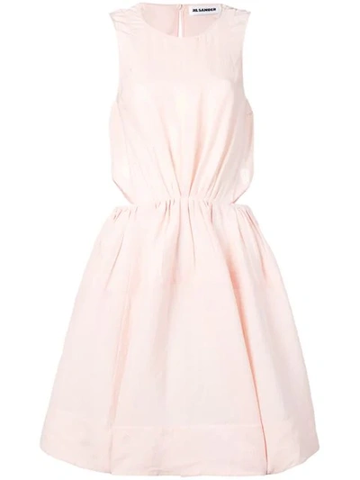 white christmas dresses Jil Sander Cutout Chenille Dress in Dune main image 0