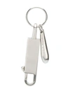 Rick Owens Babel Teardrop Keychain In Silver