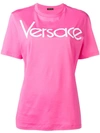 Versace Logo Print T In Pink