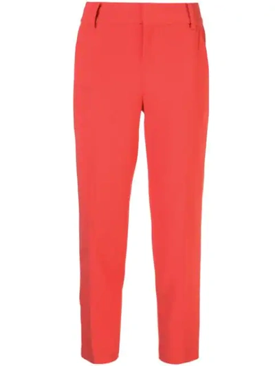 Alice And Olivia Stacey Slim Trousers In Red