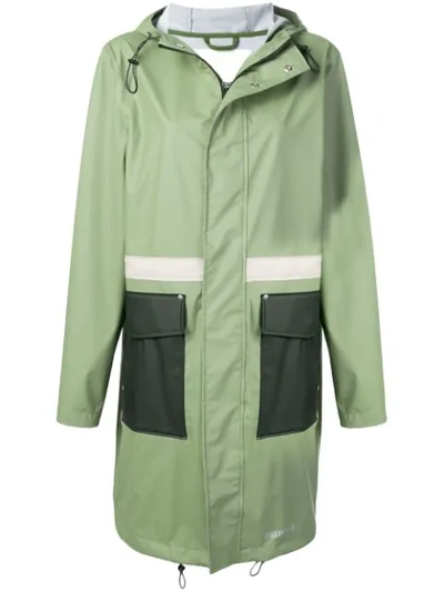 Stutterheim Holma Print Lightweight Raincoat In Green