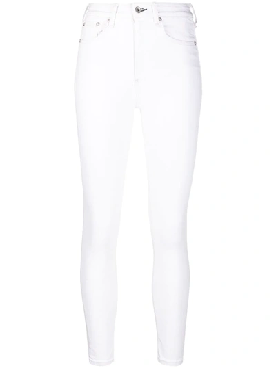 Rag & Bone Buckley Cropped Cotton-blend Twill Tapered Pants In White