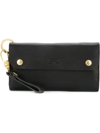 As2ov Oiled Shrink Long Wallet In Black