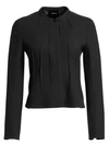 Akris Women's Abadin Crepe Wool Short Jacket In Black