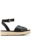 Michael Michael Kors Flatform Sandals - Black