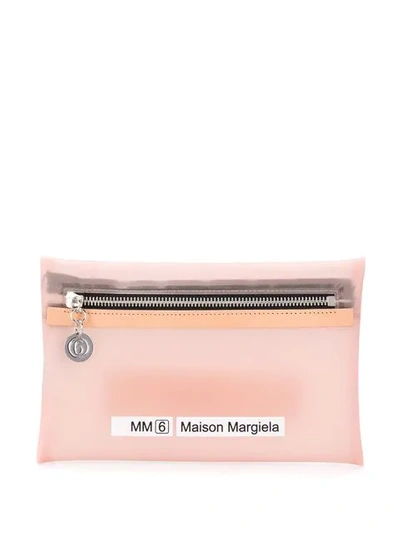Mm6 Maison Margiela Logo Pouch In Pink