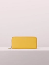 Kate Spade Margaux Slim Continental Wallet In Vibrant Canary