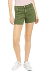 Ag The Hailey High-rise Cutoff Shorts In 01 Year Sulfur New Spruce