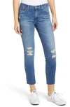 Ag Prima Mid-rise Cropped Skinny Jeans - 16 Yrs Destructed In 16 Years Serenity Destructed