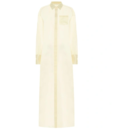 The Row Siena Silk Organza Shirt Dress In White