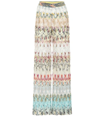 Missoni Wide-leg Knit Pants In Multicoloured