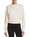 Calvin Klein Performance Logo French Terry Sweatshirt In Dancer