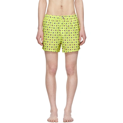 Kenzo Printed Swim Shorts In 39 Lemon