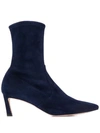 Stuart Weitzman Rapture Ankle Boots In Blue