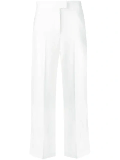 Pinko Cropped Trousers In White