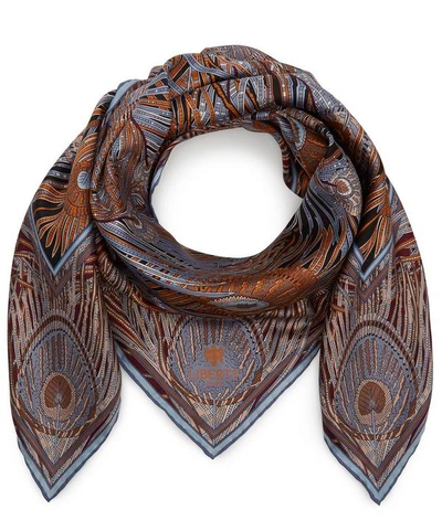 Liberty London Hera 90 X 90 Silk Twill Scarf In Hera Silver