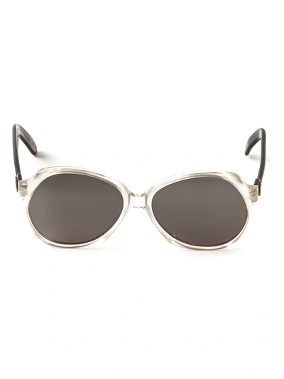 Pre-owned Saint Laurent Round Frame Sunglasses In White