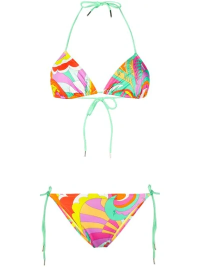 Emilio Pucci Acapulco Print Bikini In Pink