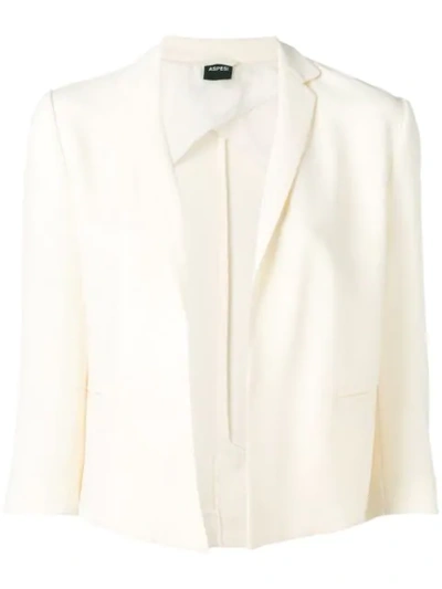 Aspesi Relaxed Blazer Jacket In White