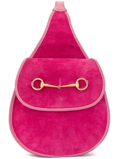 Gucci Horsebit One Shoulder Bag - Pink