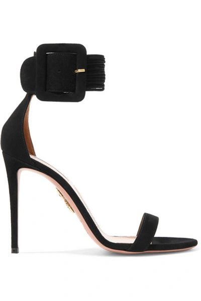 Aquazzura Casablanca Suede Stiletto Pumps In Black