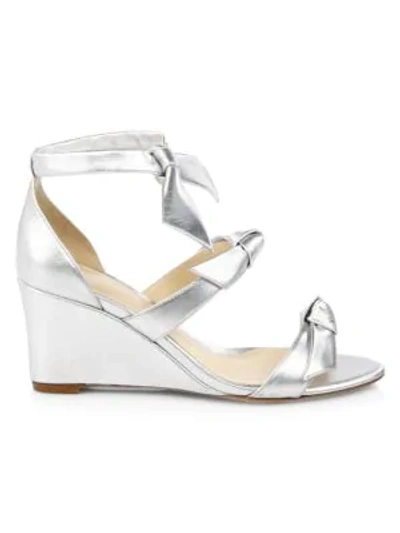 Alexandre Birman Metallic Lolita Wedge In Grey