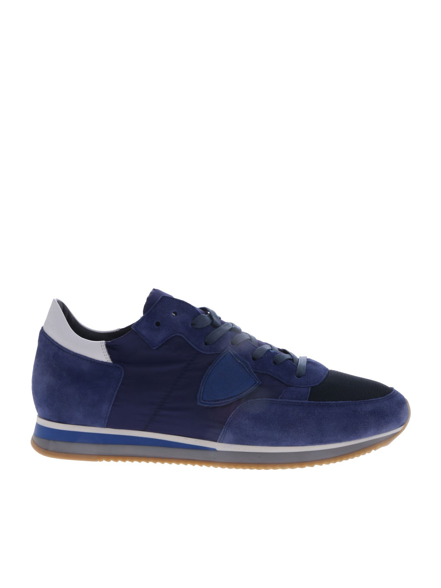 Philippe Model Blue Tropez Sneakers In Blu Bianco | ModeSens