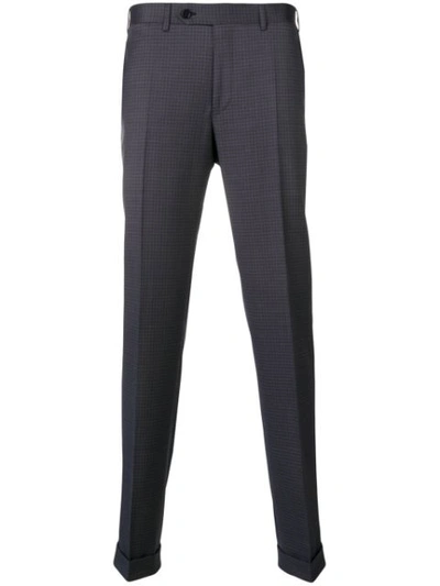 Canali Straight Leg Trousers In Blue