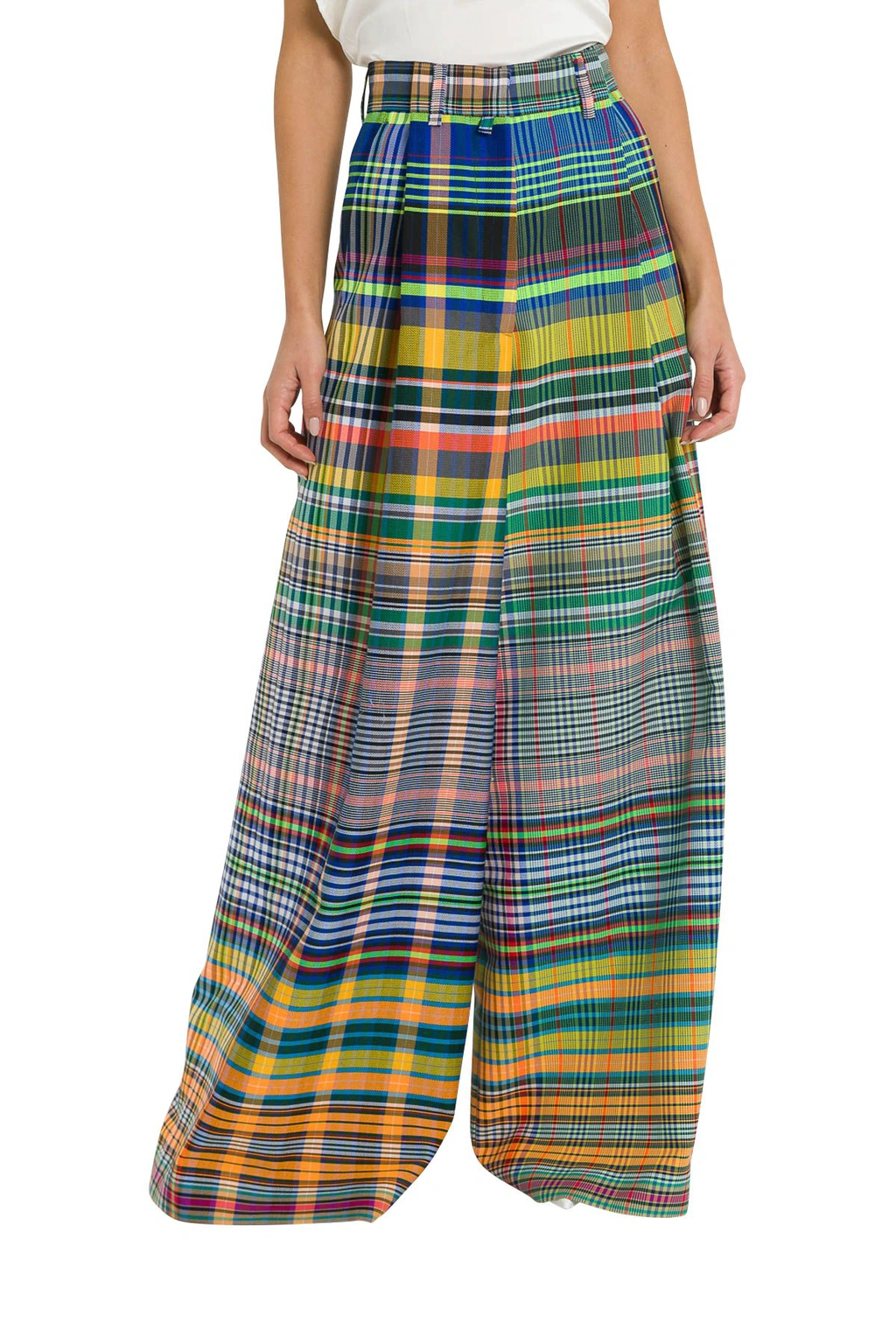 Dries Van Noten Check Wide Trousers With High-rise In