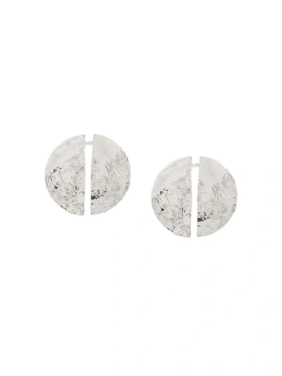 Misho Split Stud Earrings In Silver