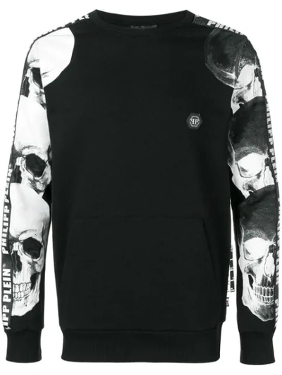 Philipp Plein Skull Print Sweatshirt In Black