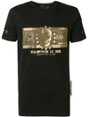 Philipp Plein Dollar Print T-shirt In Black