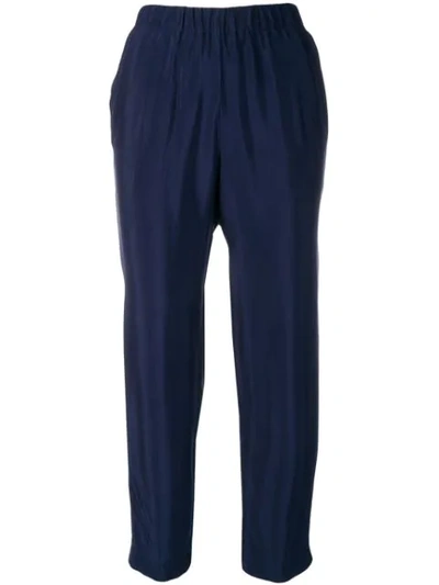 Kiltie Cropped Trousers In Blue