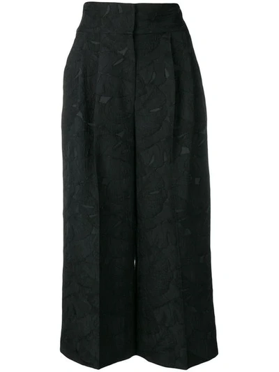 Dolce & Gabbana Cropped Palazzo Pants In Black