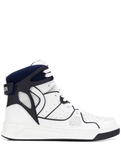 Balmain Leather Keith High-top Sneakers In White