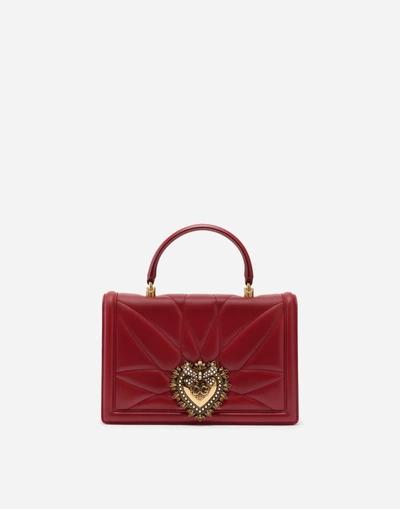 Dolce & Gabbana Big Devotion Bag In Matelasse' Nappa In Red