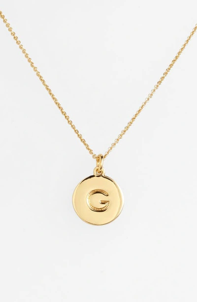 Kate Spade 12k Gold-plated Initials Pendant Necklace, 17" + 3" Extender In G- Gold