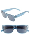 Dior Men's Fraction 4 Flat-top Nylon Sunglasses In Blue / Blue Ms Gold