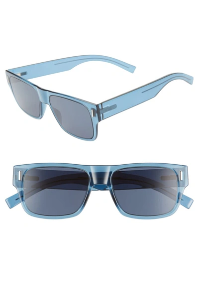 Dior Men's Fraction 4 Flat-top Nylon Sunglasses In Blue / Blue Ms Gold