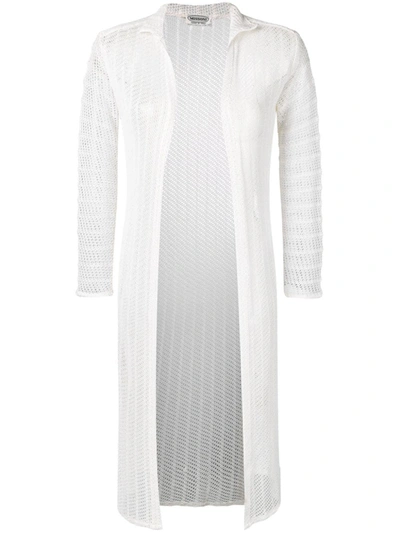 Pre-owned Missoni 1970's Knitted Coat In White