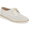 Rollie Punch Perforated Derby In White Leather