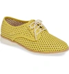 Rollie Punch Perforated Derby In Yellow Leather