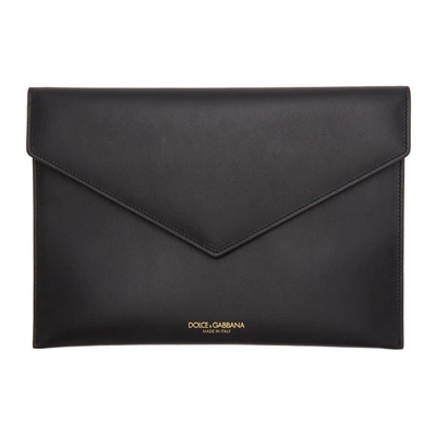 Dolce & Gabbana Dolce And Gabbana Black Envelope Pouch In 80999 Black
