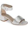 Agl Attilio Giusti Leombruni Ankle Strap Sandal In Silver