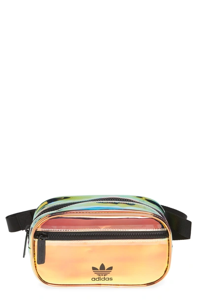 Adidas Originals Ori Holographic Clear Belt Bag - White In Radiant Metallic