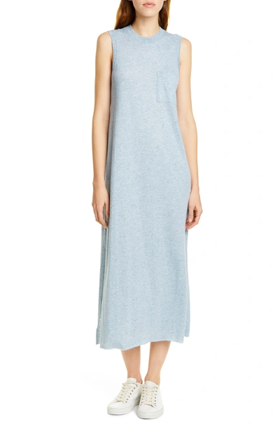 Atm Anthony Thomas Melillo Donegal Pocket Midi Dress In Blue Donegal