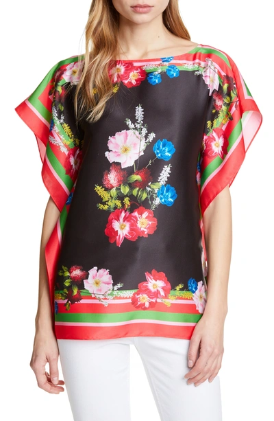 Ted Baker Nadya Berry Sundae Top In Black