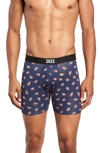 Saxx 'vibe' Stretch Boxer Briefs In Navy Hot Dog