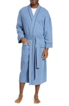 Majestic Waffle Knit Robe In Chambray