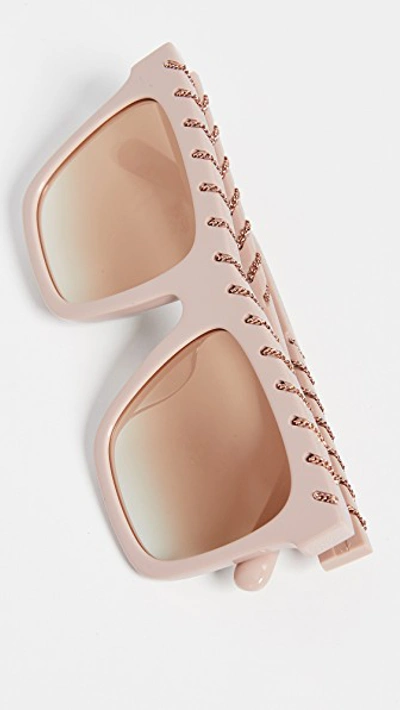 Stella Mccartney Fallabella Sunglasses In Pink/gold